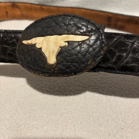 Ri-Ram Men’s Black Leather Belt Made in Mexico size 36 - Picture 2 of 10